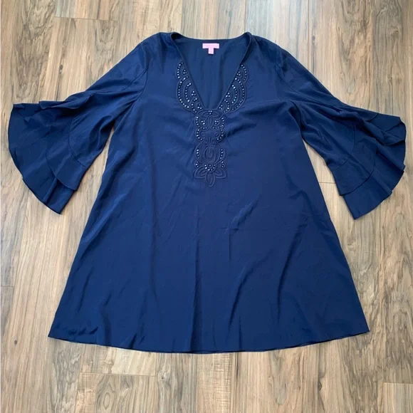 Lilly Pulitzer Tatiana embellished silk dress size XL - Picture 2 of 5